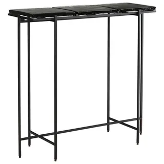 Mid.you Konsolentisch , Schwarz , Glas , quadratisch , eckig , 29x85x90 cm , Wohnzimmer, Wohnzimmertische, Konsolentische
