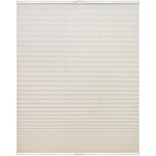 Plissee LICHTBLICK ORIGINAL "Plissee Klemmfix, ohne Bohren, verspannt" Gr. 1, beige (natur, weiß, weiß), B:110cm H:130cm, 100% Polyester, Plissees, Plissee, lichtdurchlässig, blickdicht