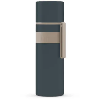 boddels Thermoskanne mit Becher 500ml - Isolierflasche aus Edelstahl, auslaufsicher, Vakuum-isoliert, doppelwandig, Thermosflasche mit Becher, BPA-frei, hält 12h warm, 360° Verschluss, Trageschlaufe