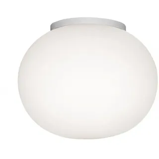 Flos MINI GLO-BALL C/W runde Leuchte, aus Opalglas, G9 20W 230V IP40 Größe 11,2 x 8,5 cm, F4190009 [Energieklasse A+] Farbe Weiß-Silber