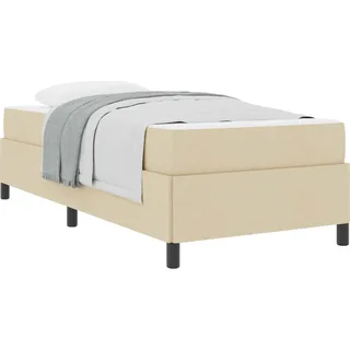 Boxspringbett Creme 100 x 200 cm Stoff - Creme