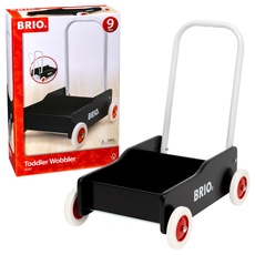 BRIO 31351 - Lauflernwagen Schwarz - Klassiker für Kinder ab 9 Monaten - Verstellbarer Handgriff zum Anpassen an die Größe des Kindes und justierbare Bremse zum Einstellen der Rollgeschwindigkeit