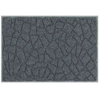 Grund Badematte , Anthrazit , Textil , Steine , rechteckig , 60x90 cm , Oeko-Tex® Standard 100, Made in Europe , Heimtextilien, Badtextilien, Badematten