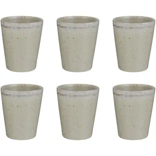Butlers Latte Macchiato Glas (6er-Set) Artisan 320 ml , Beige , Keramik , Geschirr, Tassen, Kaffeetassen