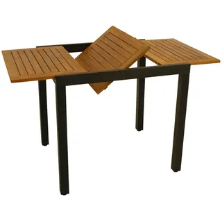 Balkon-Ausziehtisch VICENZA, Aluminium anthrazit + Akazie geölt, FSC®-zertifizie