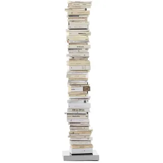 Opinion Ciatti Büchersäule Ptolomeo silber, Designer Bruno Rainaldi, 160x35x35 cm