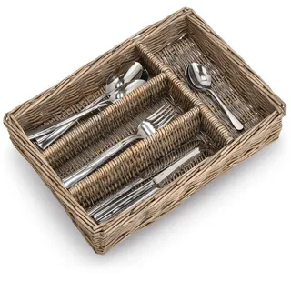 Zeller Besteckkorb Weide 35 x 25 x 7 cm Braun