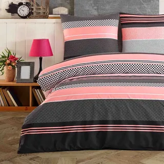 Buymax® Bettwäsche 155x220%100 Baumwolle 2-Teilig Bettbezug - Bettwäsche-Sets 155 x 220cm mit 1 mal Kissenbezug 80x80cm, ÖKO-TEX Renforcé-Bettdeckenbezug Set mit Reißverschluss