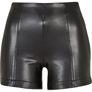 URBAN CLASSICS Damen TB5485-Ladies Synthetic Leather Shorts, Black, S