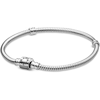 Pandora 598816C00 Silber Damen-Armband Schlangenkette Moments Barrel Clasp, 18 cm