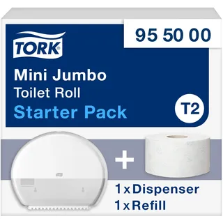 TORK Toilettenpapierspender-Set Elevation T2 Mini 955000 weiß Kunststoff