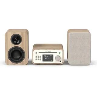 Pure Classic Stereo Mini Heim-Audio-Mikrosystem 40 W Eiche, Weiß