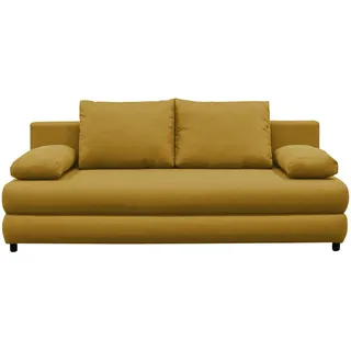 P & B Schlafsofa , Gelb , Textil , Füllung: Schaumstoff,Schaumstoff , 200x88x87 cm , Wohnzimmer, Sofas & Couches, Schlafsofas, Sonstige Schlafsofas
