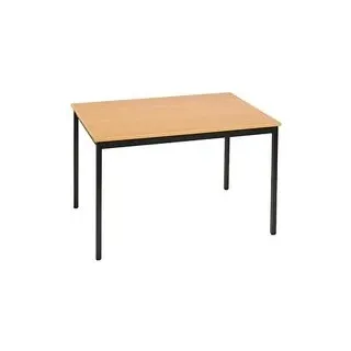 SODEMATUB Mehrzwecktisch buche, schwarz rechteckig, Vierkantrohr schwarz, 120,0 x 80,0 x 74,0 cm
