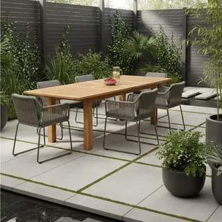 Merxx Comodoro Ausziehtisch 180-260 x 100 x 73 cm Braun