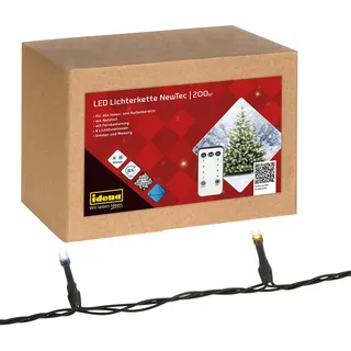 IDENA LED-Lichterkette NewTec 200 LED 28 m warmweiß