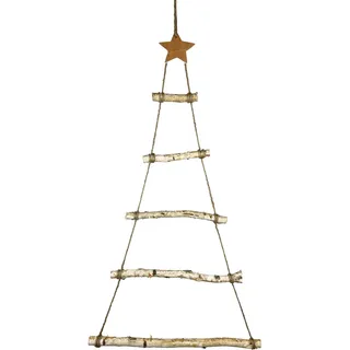 Namzinc Holzleiter Weihnachtsbaum Wand Deko Tannenbaum Leiter zum Aufhängen Weihnachtsdeko 70 x 40 cm
