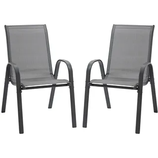Outsunny Gartenstuhl 70 x 54 x 90 cm grau 2 St.