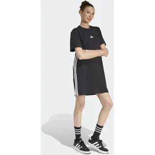 Shirtkleid ADIDAS SPORTSWEAR "W 3S T DRE", Damen, Gr. L, N-Gr, schwarz, weiß, Obermaterial: 93% Baumwolle, 7% Elasthan, Kleider Shirtkleid