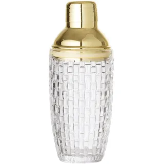 Bloomingville Cocktail Shaker Klar aus Glas und Edelstahl 385 ml