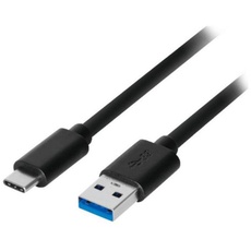 Bild USB-Kabel USB-A Stecker, USB-C® Stecker 0.50m Schwarz AK-USB-24