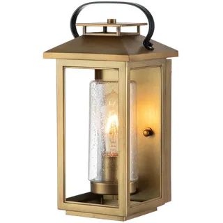 Außenlampe Wand E27 IP44 35,5 cm hoch in Messing Antik Leuchte Haus Tür Garten