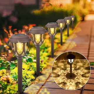 Vivibel 10 Stück Solarlampen für Außen Garten Deko Warmweiß, Solar Lampe Outdoor Solar Leuchten Draußen, Solarleuchten für Außen Winterfest