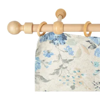 SN DECO GROUP Gardinenstange SN DECO GROUP "Giro" Gr. 4, beige (naturfarben), L:180cm, Holzwerkstoff, Gardinenstangen, 28 mm, Holz, verschiedene Längen und Farben, Komplettset