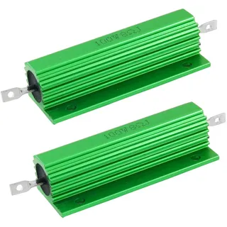 sourcing map 100W 8 Ohm Schraube Gewindebohrer montiert Aluminium gehüllt drahtgewickelte Widerstände 2 Stk.