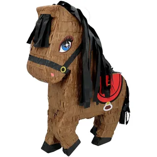 Boland 30988 - Pinata Pferd, 45 x 33 x 8 cm, Pony, Hängedeko, Dekoration für Geburtstag, Mottoparty und Karneval