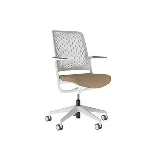 Nowy Styl Bürostuhl WITHME Stoff beige, Gestell grau