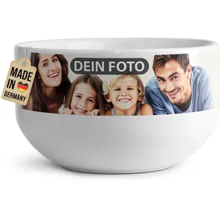 Print Royal PR Müslischale mit Foto selbst gestalten - Personalisierte Schüssel bedrucken - Individuelle Fotogeschenke zum Geburtstag, Weihnachten | Keramik, 500 ml