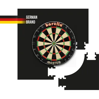 Karella Surround Quadro, 4-teilig EVA, Dartboard Catchring, Auffangring für alle Dartscheiben, schwarz, Dart Umrandung, Backboard für Steeldart, Wandschutz, quadratisches Auffangfeld für Dartpfeile
