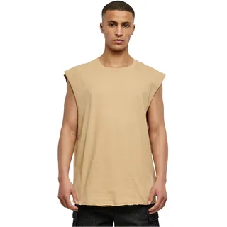 Urban Classics Herren Open Edge Sleeveless Tee – Locker geschnittenes Muskelshirt aus 100% Baumwolle, ärmellos, Sommer Tank Top für Sport & Freizeit,Unionbeige,XL