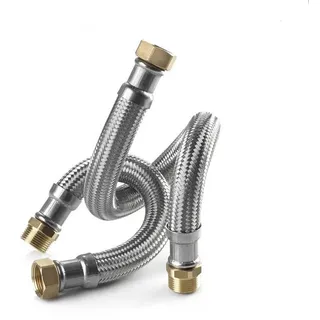 Tucai Edelstahl Trinkwasser Panzerschlauch IG/AG 3/4 DN19 700mm DVGW