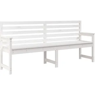 vidaXL Gartenbank Weiß 203,5x48x91,5 cm Massivholz Kiefer - Weiß