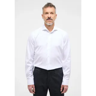 Eterna Langarmhemd »SLIM FIT« NON IRON (bügelfrei), weiß