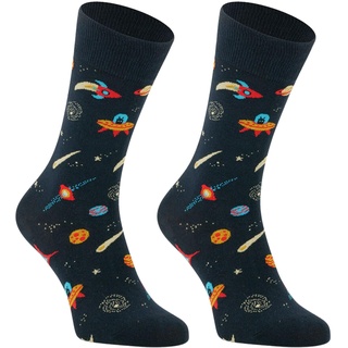 mumka Damen Shoes Pour Femme-Motif Galaxy-Chaussettes Hautes-Couleur Bleu Marine-Taille 36 À 41 Innenschuh, Mehrfarbig