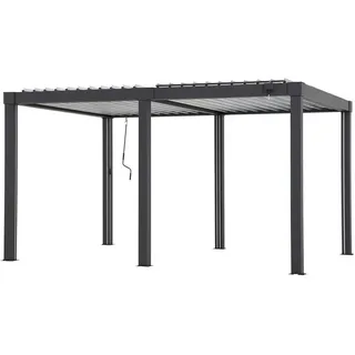 Modante Pavillon , Metall , rechteckig , 406x223x306 cm , wetterfest, wetterbeständig, UV-beständig, rostfrei , Sonnenschutz, Pavillons