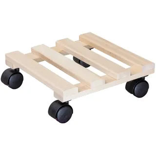 Wagner Pflanzenroller Paletti Buche, 28x28 cm Tragkraft 100 kg natur