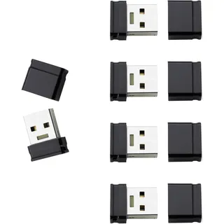 Intenso Micro Line 16 GB USB Stick 5er Pack - Mini USB 2.0 Speicherstick | Kompakter Flash Drive fuer Laptop, PC, Auto und TV - 5X 16 GB Datentraeger Set in Schwarz - Plug & Play fuer Windows und Mac