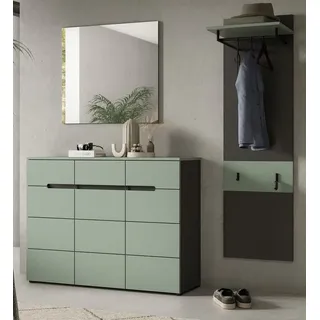 inn.furn Garderobenset 3-teilig Cooper 180 cm Salbei/Grau