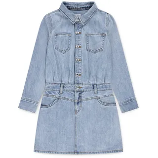 Jeanskleid LEVI'S KIDS "LVG LS WESTERN DRESS", Mädchen, Gr. 10 (140), N-Gr, this and that w, o destruction, Denim/Jeans, Obermaterial: 100% Baumwolle, Kleider Jeanskleid, mit Druckknöpfen, for Girls