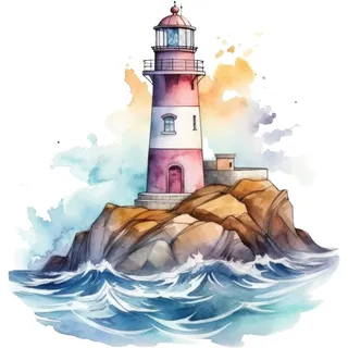 GRAZDesign Wandtattoo Leuchtturm Nordsee, Wandsticker Meer Wandaufkleber Bad, Flur, Wohnzimmer - 60x57cm