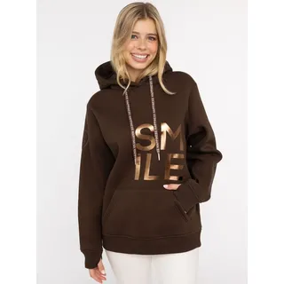 Zwillingsherz Alissa Shiny Hoodie Braun L/XL