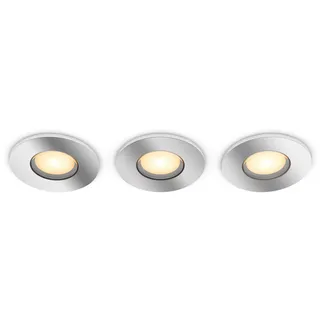 Philips Hue LED-Einbauspot Adore 3er Pack White Ambiance Silber