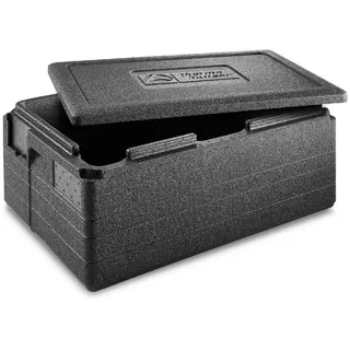 Thermohauser EPP-Thermobox GN 1/1 Gastrostar schwarz, 40 L, mit Deckel und 5-farbigem Einsteckkartenset