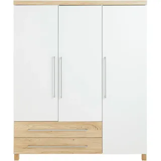 Paidi Babykleiderschrank , Weiß, Eichefarben , Holzwerkstoff , 2 Schublade(n) Schubladen , 164x198x55.9 cm , Blauer Engel, Goldenes M , Babymöbel & Kindermöbel, Babyzimmer, Babyzimmer-Serien