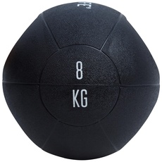 TITAN LIFE PRO Medicine Ball 8 kg DB Grib. Schwarz. Professionelle Medizinball. Langlebige, hochwertige Gummioberfläche. Zwei Griffe.