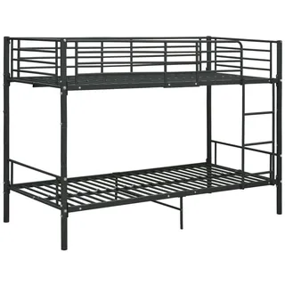 vidaXL Etagenbett 90 x 200 cm Metall schwarz